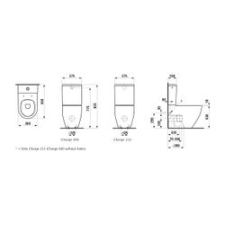 Laufen Tiefspül-WC Kombination Laufen Pro 650x360x430mm, Active Weiß LCC, Abgang... LAUFEN-H825962A000001 7612738091477 (Abb. 1)
