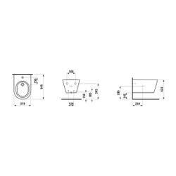 Laufen Wandbidet Kartell 545x370mm, 1 Hahnloch, ohne seitliches Loch für Wassera... LAUFEN-H8303317593021 7612738931223 (Abb. 1)