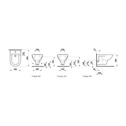 Laufen Wandbidet Laufen Pro 560x360mm, 1 Hahnloch, 2 seitliche Löcher für Wasser... LAUFEN-H830951A003041 7612738091507 (Abb. 1)