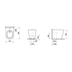 Laufen Standbidet Kartell 560x370x430mm, Weiß LCC, 1 Hahnloch, ohne seitliches L... LAUFEN-H8323314003021 7612738292409 (Abb. 1)