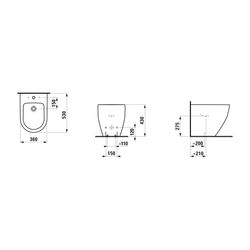 Laufen Standbidet Laufen Pro 530x360x430mm, Weiß, 1 Hahnloch, ohne seitliches Lo... LAUFEN-H8329520003021 4014804822733 (Abb. 1)
