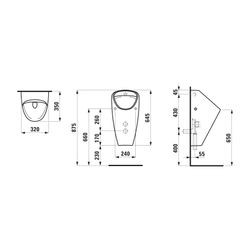 Laufen Absaugeurinal CAPRINO PLUS 350x320x645mm, Mattweiß LCC, spülrandlos, Wass... LAUFEN-H8410614000001 7612738964276 (Abb. 1)