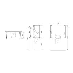 Laufen keramische Urinaltrennwand VAL 370x85x690mm, Weiß LCC... LAUFEN-H847280A000001 7612738089542 (Abb. 1)