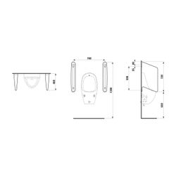 Laufen Urinal-Trennwand RION 400x100x720mm, Weiß... LAUFEN-H8476000000001 4014804210691 (Abb. 1)