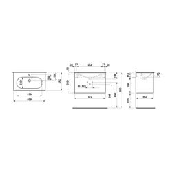 Laufen Waschtisch mit Unterbau LUA SET LANI 455x800x527mm, glänzend Weiß, 1 Hahn... LAUFEN-H8600872611041 7612738055745 (Abb. 1)