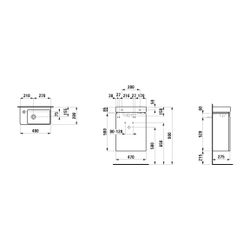 Laufen Waschtisch mit Unterbau Pro S Set 280x470x685mm, glänz. Weiß, 1 Hahnloch ... LAUFEN-H8629654751041 7612738924270 (Abb. 1)