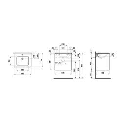 Laufen Waschtisch mit Unterbau Pro S Set BASE 500x600x610mm, glän. Weiß, 1 Hahnl... LAUFEN-H8649602611041 7612738917562 (Abb. 1)