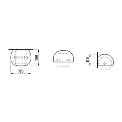 Laufen Keramischer Papierrollenhalter, Ilbagnoalessi, 150x185x110mm, Mattweiß, M... LAUFEN-H8709707570001 7612738079376 (Abb. 1)