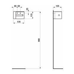 Laufen Papierrollenhalter VAL 135x170x115mm, Mattweiß, rechts offen Saphirkerami... LAUFEN-H8722807570001 7612738943691 (Abb. 1)