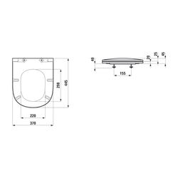 Laufen WC-Sitz Deckel LUA Slim, ohne Absenkautomatik abnehmbar, Weiß... LAUFEN-H8910820000001 7612738982539 (Abb. 1)