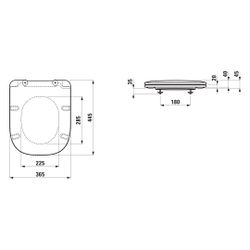 Laufen WC-Sitz mit Deckel Meda, Slim, mit Absenkautomatik, abnehmbar, Graphit ma... LAUFEN-H8911157580001 7612738148454 (Abb. 1)