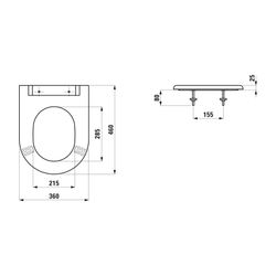 Laufen WC-Sitz Vienna, LibertyLINE, ohne Absenkautomatik abnehmbar, Weiß... LAUFEN-H8914700000001 4014804290341 (Abb. 1)