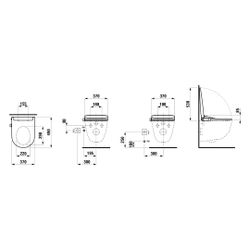 Laufen Dusch-WC Aufsatz Cleanet Sit, mit Fernbedienung, Föhn und Sitzheizung, Ne... LAUFEN-H8918910000001 7612738118587 (Abb. 1)