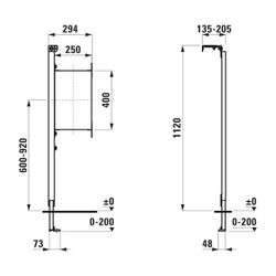 Laufen Installationssystem, CH2 Installationselement für Griff- und Haltesysteme... LAUFEN-H8926670000001 7612738358365 (Abb. 1)