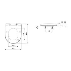 Laufen WC-Sitz Deckel Laufen Pro, ohne Absenkautomatik Weiß für H893952... LAUFEN-H8939523000001 4014804741546 (Abb. 1)