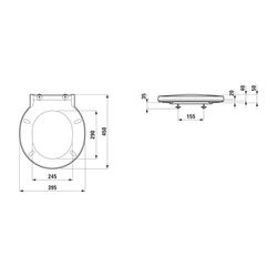 Laufen WC-Sitz Deckel VAL mit Absenkautomatik abnehmbar, Mattweiß... LAUFEN-H8942817570001 7612738934903 (Abb. 1)