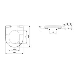 Laufen WC-Sitz mit abnehmbaren Deckel Pro Modell H896950 ohne Absenkautomatik, W... LAUFEN-H8969503000001 4014804779655 (Abb. 1)