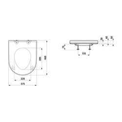 Laufen WC-Sitz Deckel Laufen Pro, ohne Absenkautomatik abnehmbar Weiß H898950... LAUFEN-H8989503000001 4014804812451 (Abb. 1)