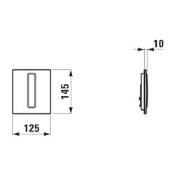 Laufen Urinal Drückerplatte E-AU104 INEO, 125x145x10mm, aus Kunststoff, Montage-... LAUFEN-H9091040000001 7612738115708 (Abb. 1)