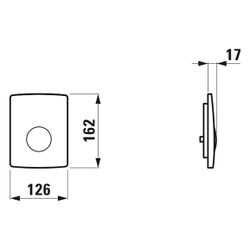 Laufen IR-Betätigungsplatte Urinal Ineo E-AU111, Edelstahl gebürstet/Schwarz, H9... LAUFEN-H9091119280001 7612738115753 (Abb. 1)