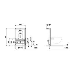 Laufen Installationselement Ineolink für Wandbidet, 820mm, Füße selbsthemmend... LAUFEN-H9171020000001 7612738097547 (Abb. 1)