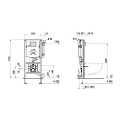 Laufen Installationselement Ineolink m. SPK und Anschluss f. Geruchsabs. f. Wand... LAUFEN-H9201180000001 7612738097783 (Abb. 1)