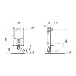 Laufen Nassbauelement Ineolink für Wand-/Dusch-WC, 1090mm, Einbauhöhe anpassbar,... LAUFEN-H9261030000001 7612738094140 (Abb. 1)