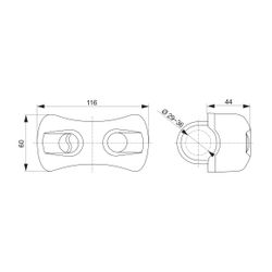 Laufen Installationss., INEO Funksender für AW110 mit Spül-/Funktionstaste, Grau... LAUFEN-H9751090000001 7612738030704 (Abb. 1)