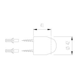 Laufen fester Handbrausehalter, Ausladung 41mm, Chrom... LAUFEN-HF105721100000 7612738988456 (Abb. 1)