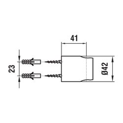 Laufen fester Handbrausehalter, Ausladung 41mm, Chrom, zu arwa-Twinpro... LAUFEN-HF504709100000 7612738995003 (Abb. 1)