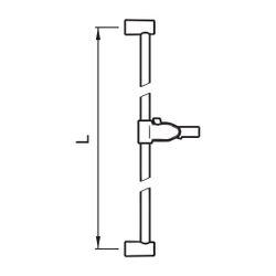 Laufen fester Handbrausehalter City, Ausladung 52mm, Vollmetall Chrom, quadratis... LAUFEN-HF504774100000 7612738995256 (Abb. 1)