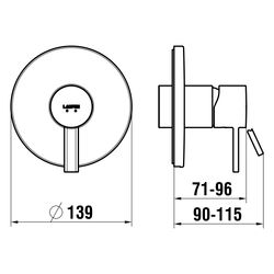 Laufen Einhebel-Brausemischer Meda, Unterputz, für Simibox Standard und Light, m... LAUFEN-HF506678100000 7612738061845 (Abb. 1)