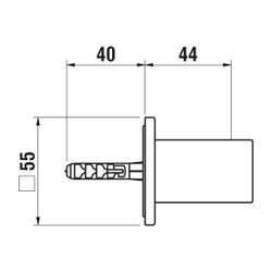 Laufen fester Handbrausehalter Quadriga, Ausladung 44mm, Chrom, quadratische Ros... LAUFEN-HF901168100000 7612738997304 (Abb. 1)
