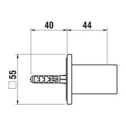 Laufen fester Handbrausehalter Quadriga, Edelstahl, Ausladung 44mm, quadratische... LAUFEN-HF901168441000 7612738997311 (Abb. 1)