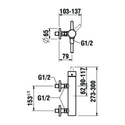 Laufen Einhebel-Brausemischer Aufputz Pure mit Zubehör Kunststoffschlauch 1500mm... LAUFEN-HF901750100600 7612738997724 (Abb. 1)