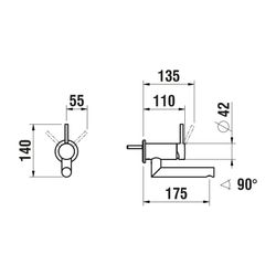 Laufen Einhebel-Waschtischmischer Unterputz Twinplus für Simibox 1-Point Schwenk... LAUFEN-HF905426100000 7612738017187 (Abb. 1)
