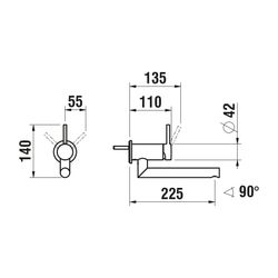 Laufen Einhebel-Waschtischmischer Unterputz Twinplus für Simibox 1-Point Schwenk... LAUFEN-HF905427100000 7612738017194 (Abb. 1)