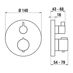 Laufen 2-Griff-Brausethermostat, UP, TwinTHERM zu Simibox Standard/Light, 1 Misc... LAUFEN-HF905474428000 7612738001995 (Abb. 1)