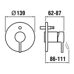 Laufen Einhebel-Wannenmischer Unterputz Twinplus für Simibox Standard/Light mit ... LAUFEN-HF905489100000 7612738017309 (Abb. 1)