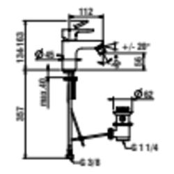 Laufen Einhebel-Bidetmischer Pro X, Ausladung 100mm, mit Ablaufventil, Chrom... LAUFEN-HF506910100000 7612738138905 (Abb. 1)