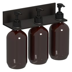 Laufen Ablage Assist 257x101mm, mit 3 Seifenspender, Schwarz matt... LAUFEN-H383AS14500001 7612738178024 (Abb. 1)