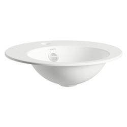 Laufen Einbau-Waschtisch Form rund 400x400x110mm, von oben, mit 1 Hahnloch und Ü... LAUFEN-H517FM30001041 7612738181963 (Abb. 1)