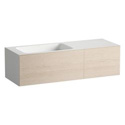 Laufen Waschplatz Folio 1254x450x350mm, Becken links, ohne Armaturenbank, Hahnlo... LAUFEN-H580FO75241121 7612738183288 (Abb. 1)