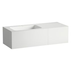 Laufen Waschplatz Folio 1254x500x350mm, Becken links, mit Armaturenbank, 1 Hahnl... LAUFEN-H580FO75251111 7612738183318 (Abb. 1)
