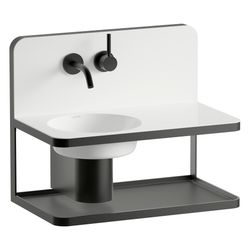 Laufen Waschplatz Steel19 600x360x497mm, rechteckig, Becken links, ohne Hahnloch... LAUFEN-H580ST20001121 7612738183332 (Abb. 1)