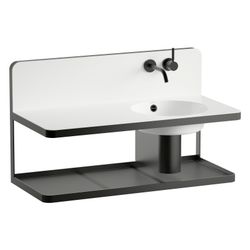 Laufen Waschplatz Steel19 1000x490x590mm, rechteckig, Becken rechts, ohne Hahnlo... LAUFEN-H580ST50001091 7612738183356 (Abb. 1)