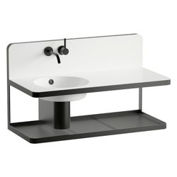 Laufen Waschplatz Steel19 1000x490x590mm, rechteckig, Becken links, ohne Hahnloc... LAUFEN-H580ST60001091 7612738183370 (Abb. 1)