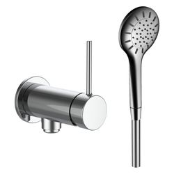 Laufen Einhebel-Brausemischer Twinplus Slim, 1-Loch, mit Schlauch 1500mm und Han... LAUFEN-HF505455100000 7612738995379 (Abb. 1)