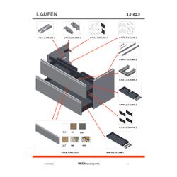 Laufen Waschtischunterbau Meda 448x984x515mm, 2 Schubladen, 1 Ordnungsbox, Griff... LAUFEN-H4216220112661 7612738095659 (Abb. 1)