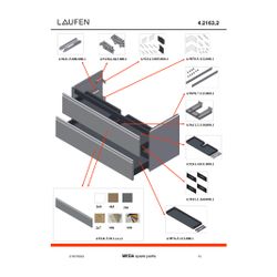 Laufen Waschtischunterbau Meda 448x1182x515mm, 2 Schubladen mit 1 Ordnungsbox, G... LAUFEN-H4216320119991 7612738095758 (Abb. 1)